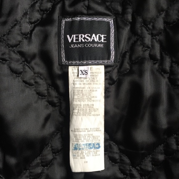 Rare VERSACE Vintage Quilted Jacket XS - Picture 7 of 17